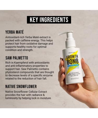 Growth Bomb Supercharge Hair Growth Serum 125 ml Strengthening Restorative and Revitalizing Intensive AntiDandruff and Hair Growth Treatment - Buy Online on GoSupps.com