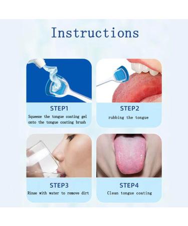 Tongue Cleansing Gel & Brush Kit - Fight Bad Breath with Fresh Mint - Oral Deodorant & Scraper for Fresh Breath - Buy Online on GoSupps.com