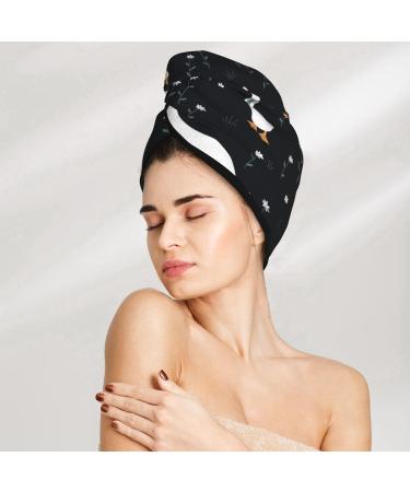 Fashionable Goose Microfiber Hair Towel - Soft Super Absorbent Coral Velvet Wrap for Long Curly & Thick Hair - Buy Online on GoSupps.com