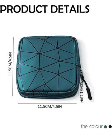 CCLEOCOO Women's Leather Waterproof Storage Bag - Stylish Menstrual Cup & Period Bag for Teens & Girls (Black Green) - Buy Online on GoSupps.com