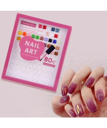 80 Colors Nail Display Book - Portable Gel Polish Color Card Professional Nail Art Pattern Organizer for Salons - Buy Online on GoSupps.com