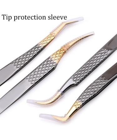LUKEO Eyelash Extension Tweezers - Easy Fan Russian Volume Lashes - Set of 4 - Buy Online on GoSupps.com