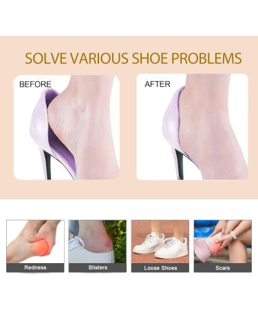 4 Pairs Heel Grips Inserts - Anti Blister Cushion Pads for Loose Shoes & Boots | Reusable Heel Protectors for Men & Women - Buy Online on GoSupps.com