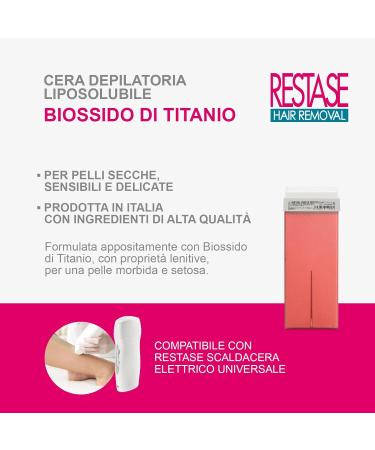 Restase Wax Roll-On with Titanium Dioxide - 100g Pink | Smooth Skin & Long-Lasting Hair Removal - Buy Online on GoSupps.com