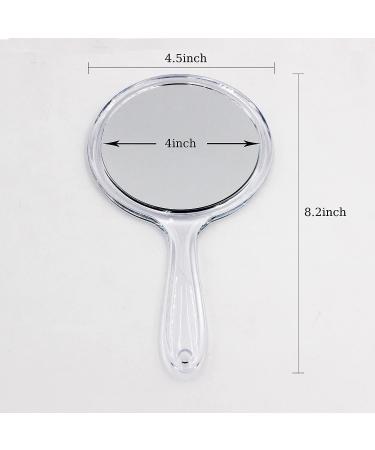 OIGUMR Small Double-Sided Handheld Mirror 1X/2X - Cute Hand Mirror 4.5 x 8.2 inch Clear Design - 1Pcs - Buy Online on GoSupps.com