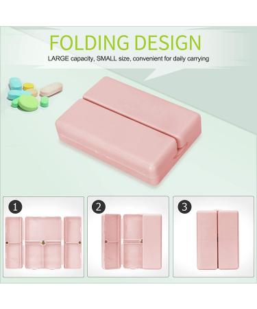 FYY Daily Pill Organizer - Portable 7 Compartment Travel Pill Case in Pink for Vitamins, Supplements, and Medication - Buy Online on GoSupps.com