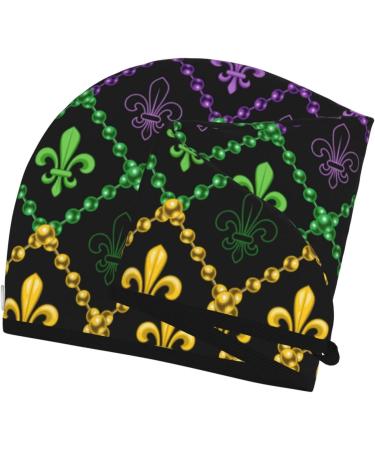 Premium Mardi Gras Geometric Microfiber Hair Towel | Super Absorbent Coral Velvet Wrap for Long Curly & Thick Hair - Buy Online on GoSupps.com