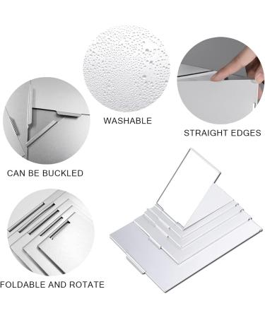 LELE LIFE 2Pack Ultra-Slim Portable Folding Mirror | Aluminum Shell | Travel Makeup Mirror | Vanity Mirror 6.7 x 5.1in | Easy to Carry & Desktop Folding Mirror - Buy Online on GoSupps.com