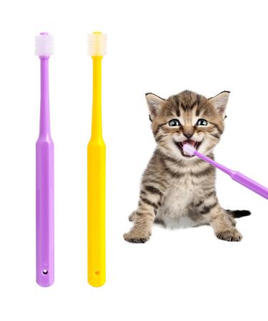 Cats and dog toothbrush 2 pieces 360 degrees toothbrush made of soft silicone for pets dental care for dogs oral hygiene deep clean pet teeth pet oral cleanin kit (medium) - Buy Online on GoSupps.com