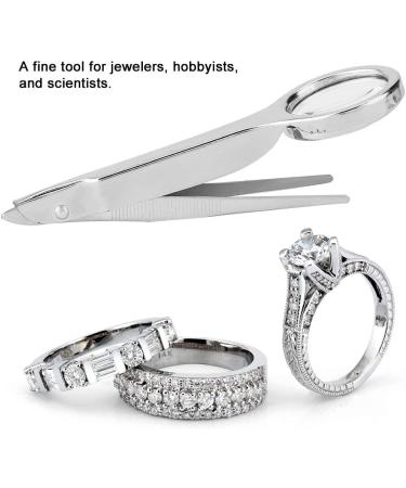 July Gift Magnifying Glass Tweezer Multi-Functional Tweezer with Magnifier 10X Magnifier Professional Tools Portable for Home Use Watchmakers Busniess Use Wacth Repair - Buy Online on GoSupps.com