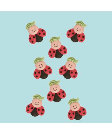 G nthart Backdecor: 8 Sweet Lucky Beetles | Sugar Lady Beetles with Smiling Faces & Green Hair | International Shipping - Buy Online on GoSupps.com