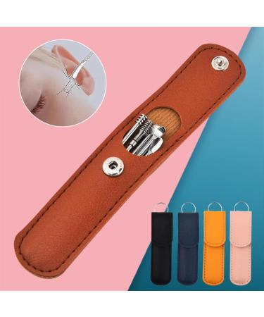6-Piece Stainless Steel Double Head Spiral Ear Wax Removal Tool Set - Adult Ear Pick Health Care Kit - Brown - Buy Online on GoSupps.com