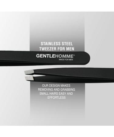 Gentlehomme Tweezer for Men's Eyebrows & Beard - Professional Stainless Steel - Precise for Facial Hair & Eyebrows - Buy Online on GoSupps.com