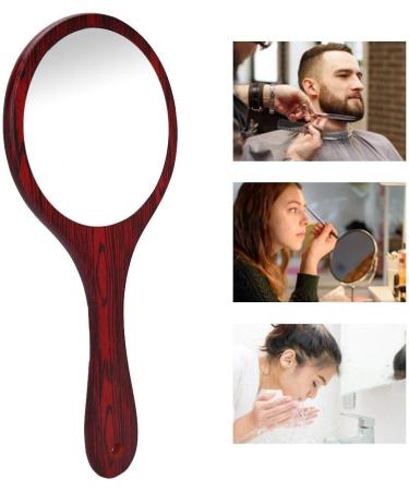 Vintage Handheld Mirror with Wood Handle - Green | Makeup & Hairdressing Vanity Mirror for Salon & Barbers - Buy Online on GoSupps.com