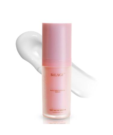 BeLAGU Naturals Rapid Brightening Serum with Tranexamic Acid - Niacinamide Face Serum for Uneven Tone and Dull Skin - Gentle Formula with Shiitake Mushroom Extract for Smooth & Radiant Skin - 1 fl oz