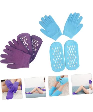 2 Sets Hand and Foot Care Set Gel Socks Bat Wing Hair Band Gel Gloves Feet Care Socks Repairing Dry Skin Gloves Beauty Vegetable Gel Miss Silicone Gel Skin - Buy Online on GoSupps.com