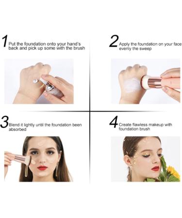 Kabuki Make-Up Brush - Makeup Brush for Foundation - Perfect for Creamy Powdery or Liquid Foundation - Density Synthetic Premium Brush Hair - Excellent Gift Idea - Buy Online on GoSupps.com