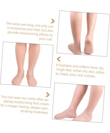 Healeved 1pair Exfoliating Moisturizing Socks Rough Calluses Socks Knee High Heel Boots Heels for Moisturizing Feet Socks Foot Care Socks Cracked Heels Moisturizing Socks Sebs - Buy Online on GoSupps.com