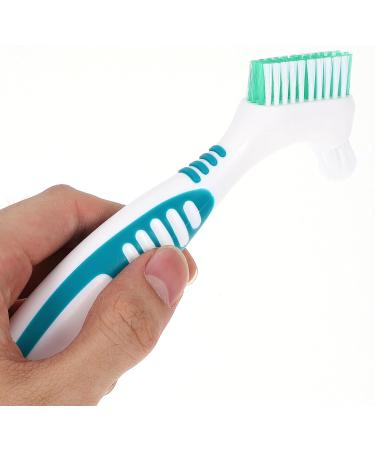 Ipetboom Prosthesis Cleaning Brush - 2-Piece Portable Tool for Care of Artificial Teeth - Green & Purple - Buy Online on GoSupps.com