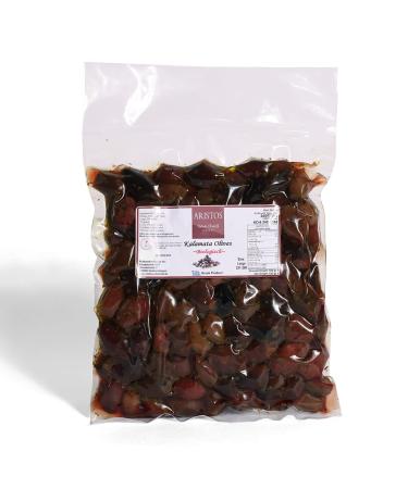 ARISTOS Organic Kalamata Olives with Stone 500g from Greece with Oregano Unblackened Greek Olives | ARISTOS