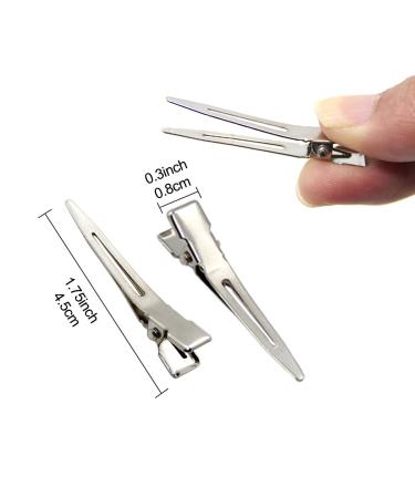 BetterJonny 1.75 Single Prong Silver Hair Clips - 100 Pack for Curls & Styling - Buy Online on GoSupps.com