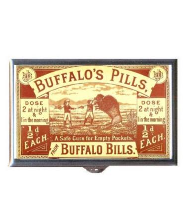 Buffalo Bill Pill Retro Ad Western Fun Image Decorative Pill Box