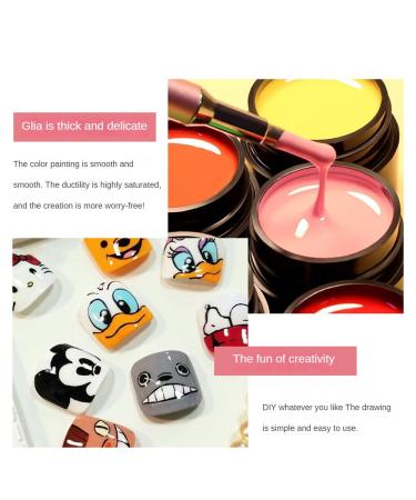 EDishan's New Filling Nail Art Colored Painting Glue - 12 Vibrant Colors of Removable Phototherapy Nail Polish Glue - Buy Online on GoSupps.com