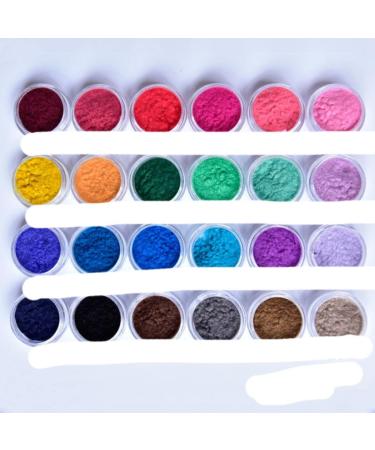 24 boxes 3D flocking velvet powder villus powder for nail art decoration nail art glitter velvet flocking powder 2.5 ml / box bpb11-24 colors