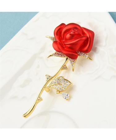 WIPPWER Pin Jewelry Gifts for Women Ladies Fashion Accessories Crystal Ladies Rose Flower Brooch Party Brooch Cardigan Jacket Coat Brooch Brooches & Pins - Buy Online on GoSupps.com