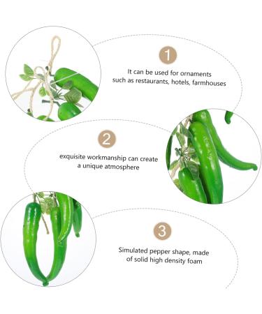 Ciieeo 2 Strings Simulated Green Pepper Fall Pumpkin Decor Fall Decorations Chili Decorations Corn Props Green 55X8.5X5CM - Buy Online on GoSupps.com