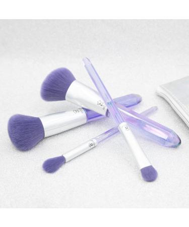 MODA Royal & Langnickel Full Size Mythical Crystal 5pc Makeup Brush Set with Pouch Includes - Powder Angle Brush MD Shader and Crease Brushes Brilliant Amethyst - Buy Online on GoSupps.com