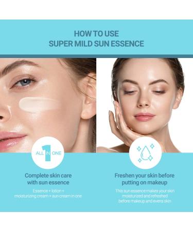 SCINIC Enjoy Super Mild Sun Essence SPF50+ PA++++ 1.69 fl oz | Lightweight Hydrating Korean Sunscreen - Buy Online on GoSupps.com