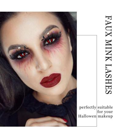 Uranian False Eyelashes | Natural Look Faux Mink Lashes | Fluffy Dramatic Long Eyelashes for Women & Girls | Halloween Costume Makeup | Style 2 - Pimpkin Cat Candy - Buy Online on GoSupps.com