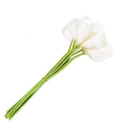 PHTOIT Calla Lily 10 Head Latex Real Touch KC51 White