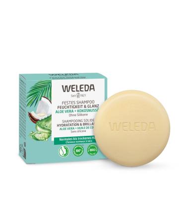 WELEDA - Hydration & Shine Solid Shampoo - Hydrates hair - Preserves natural shine - NATRUE - 50g