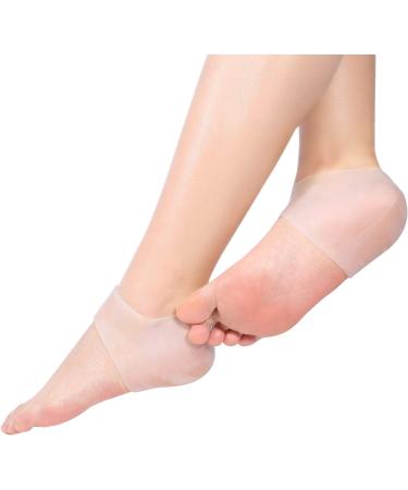 Crazy Sale: 2PC Silicone Moisturizing Gel Heel Protection Socks - Dry Cracked Foot Sleeves (White) - Comfort & Care for Your Feet - Buy Online on GoSupps.com