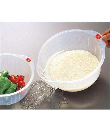 Japanese Rice Washing Bowl with Side and Bottom Drainers (10") - Buy Online on GoSupps.com