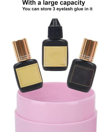Fictory Eyelash Glue Storage Box Portable Eyelash Glue Container Negative Pressure Large Capacity Lash Extension Adhesive Container Jar for Women Grafting Eyelash (Pink) - Buy Online on GoSupps.com