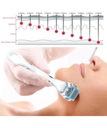 AUDUODUO Dermaroller 0.5 mm Needle Roller Microneedling Roller for Skin Care and Hair Care with Micro Needling 540 Silver Needles Face Roller with Needles - Buy Online on GoSupps.com