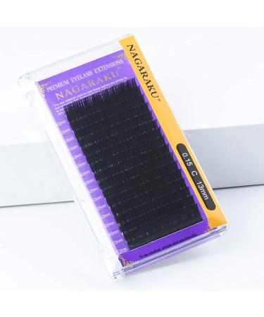 Buy Nagaraku C Curl Individual Eyelash Extensions - 5 Trays (11-15mm) - Permanent Volume Matte Black - Ideal for Professional Use - Buy Online on GoSupps.com