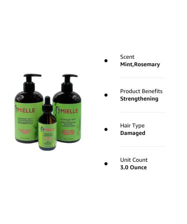 Mielle Rosemary Mint Organics Biotin Infused Hair Growth Bundle - 3 PCS - Buy Online on GoSupps.com