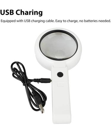 Magnifying Glass with 8 LED Lights Handsfree Magnifier 5X+11X Dual Magnification Lens Gentle & Bright Light Settings Ideal for Reading Books Jewlery Coins Craft & Hobbies - Buy Online on GoSupps.com