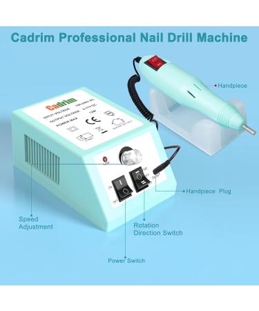  Electrical Nail Cutter Set - 20 000 RPM Electric Nail File for Manicure & Pedicure - Perfect for Nail Studio & DIY - Green  - Buy Online on GoSupps.com