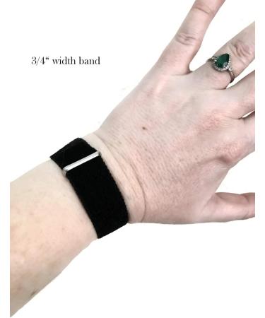 Adjustable Black Healing Bracelet for Movement Disorders - Anti-Indulgence Velcro Fastener Unisex - XLarge 10 (25.4 cm) - Buy Online on GoSupps.com
