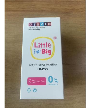 LittleForBig Large Shield Pacifier Generation-3 Adult Size 3 - Pink/Purple/Blue 3-Pack | Perfect for All Ages - Buy Online on GoSupps.com