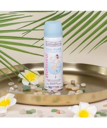 EVOLUDERM - Pure Water Atomizer - 50 ml - Natural Origin - Vegan - Made in France - Pack of 3 x 50 ml - Buy Online on GoSupps.com