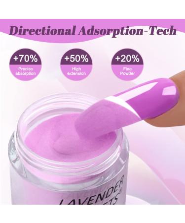 Lavender Violets 36 Color Quick Drying Dip Powder Nail Set - Glitter, Nude, Red, Pink, Yellow, Green - Fast Dry Dip Powder Nail Kit for Home Salon Manicure - Buy Online on GoSupps.com