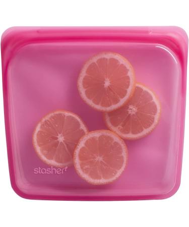 Stasher Medium Raspberry Reusable Silicone Food Bag - Eco-Friendly Sandwich Storage (15 fl oz) - Buy Online on GoSupps.com