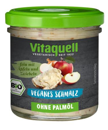 Fauser Vitaquellwerk KG Vitaquell Organic vegan smalz palm oilfree 120 g organic bread spread palm oilfree narrow