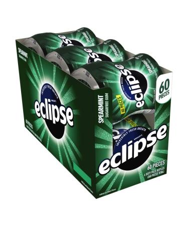 Eclipse Spearmint Sugarfree Gum, 60 Count (Pack of 6)